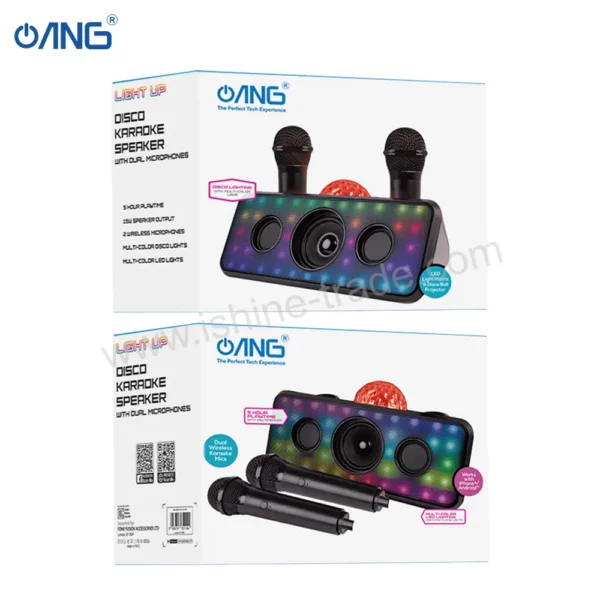 34B ANG SPK 05 Light up Disco Speaker With Dual Mic