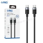 ANG BC23 Type C to Type C 60W Braided Fast Charging Cable - 2 Meter