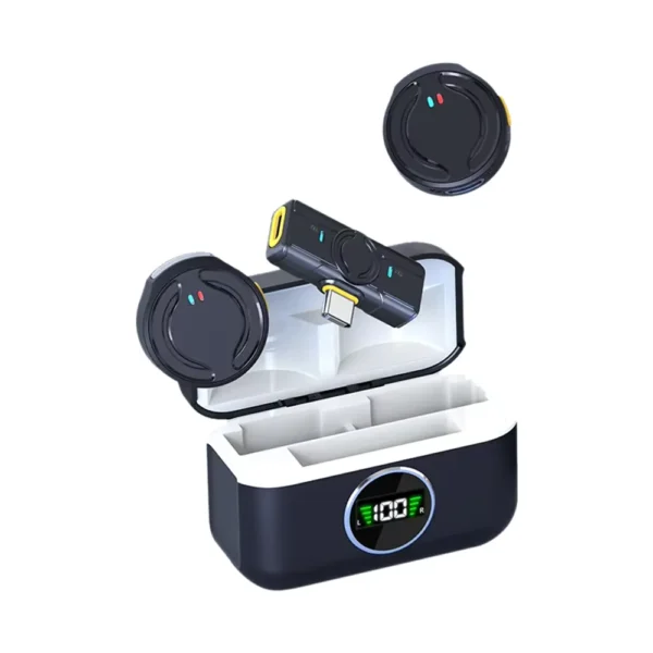 Q81 Wireless Lavalier Microphone with Charging Case and USB C Receiver