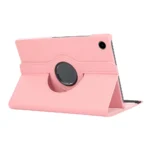 6F 360 Rotating Leather Case For Samsung Galaxy Tab A11 Plus Rose Gold
