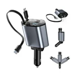 4 in 1 Fast Retractable Car Charger 120W -1