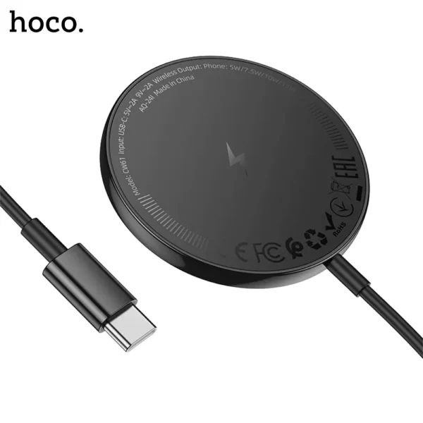 HOCO CW61 Phantom Magnetic Wireless Fast Charger with Digital Display - 3
