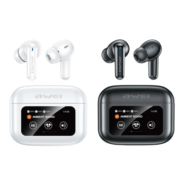 AWEI T56 ANC TWS Earbuds With Led Touch Screen - 4