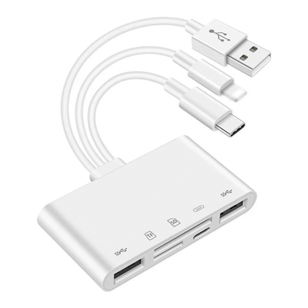 5-in-1 iPhone Type C OTG Memory Card Reader - 3