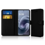 Leather Flip Wallet Book Case For Motorola Moto G86