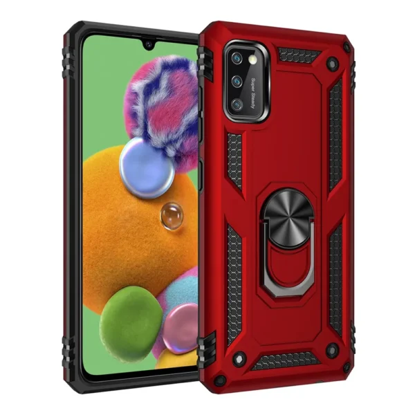 Slim Shockproof Ring Armor Stand Phone Case for Samsung Galaxy A41 (A415F) - 1