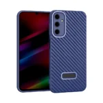 Carbon Fiber TPU Case For Samsung Blue