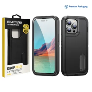 Defender Case With Stand Protective For iPhone 15 Pro