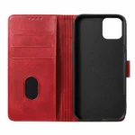 Premium Leather Flip Wallet Book Case - Red