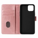 Premium Leather Flip Wallet Book Case - Rose Gold
