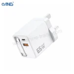 ANG TCX65A PD65W Dual Port GaN Charger With Built In Cable - 1
