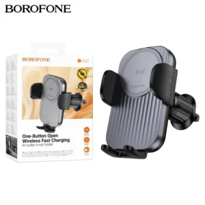 BOROFONE BH221 Push Wireless Fast Charging Car Holder - 1