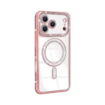 10D Diamond Magsafe Magnetic Case For iPhone 17 Pro Max 18 Pro Max Pink - Copy
