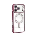 10G Diamond Magsafe Magnetic Case For iPhone 17 Pro Max 18 Pro Max Dark Cherry