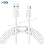 ANG BC23 – USB To Type-C Braided Data Cable 1 Meter – White-3