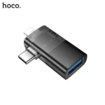 HOCO UA36E iP USB C Male to USB A Female OTG 2 in 1 Transparent Adapter - 2