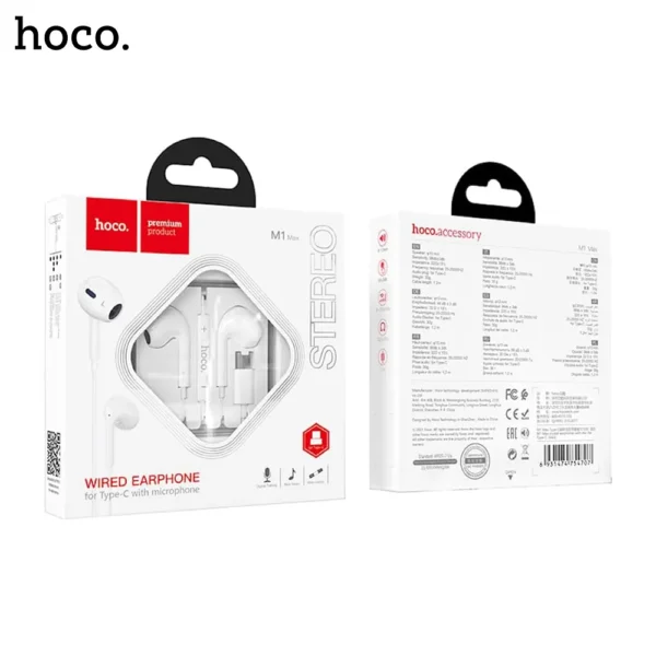 HOCO M1 Max Crsytal Type C Wired Earphones With Mic - 5