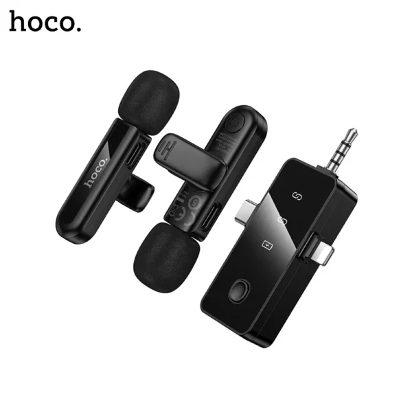 HOCO L20C Fair Dual Mic Wireless Microphone Lightning + USB C (3.5mm) - 3