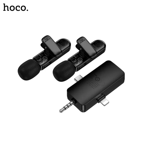 HOCO L20C Fair Dual Mic Wireless Microphone Lightning + USB C (3.5mm) - 5