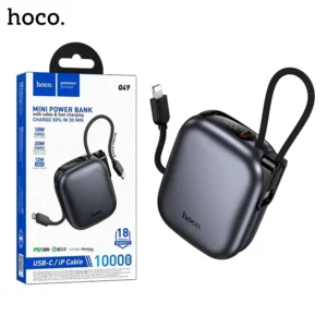 HOCO Q49 Peak PD20W Power Bank With Type C + Lightning Cable 10000mAh (CCC)