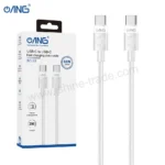 ANG BC23 – Type-C To Type-C Braided Data Cable 2 Meter 60W – White