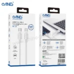 ANG BC23 – Type-C To Type-C Braided Data Cable 2 Meter 60W – White 2