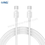 ANG BC23 – Type-C To Type-C Braided Data Cable 2 Meter 60W – White 3