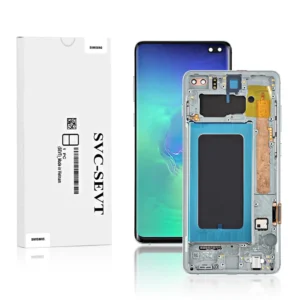 Genuine LCD Screen For Samsung Galaxy S10 Plus (G975F) With Frame and Touchpad - Prism Green (GH82-18849A)