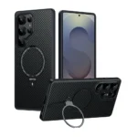 Carbon Fiber Metal Ring Case For Samsung S25 Ultra
