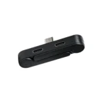2-in-1 Type-C Dual Port Audio and Charging Adapter with Phone Stand-5