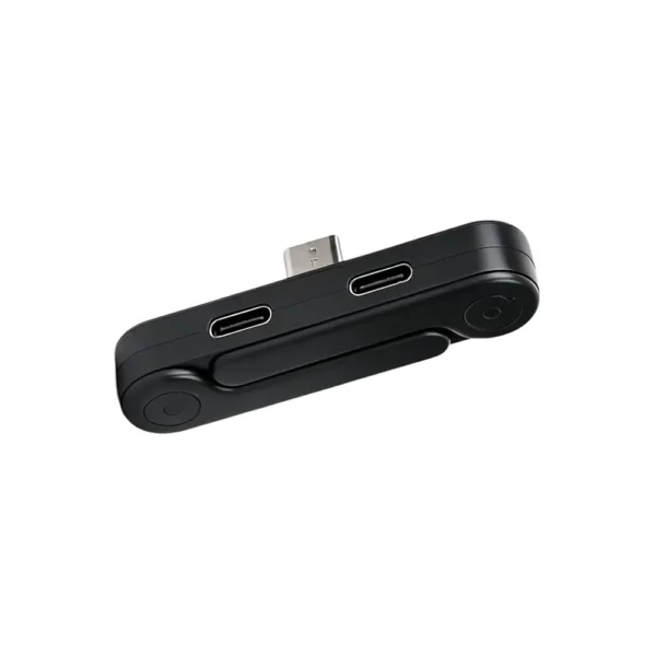 2-in-1 Type-C Dual Port Audio and Charging Adapter with Phone Stand-5