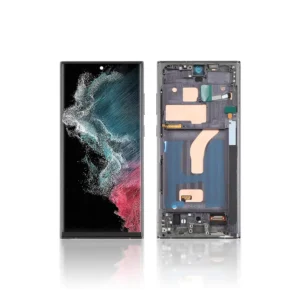 Replacement LCD Screen For Samsung Galaxy S22 Ultra (S908B) Black – With Frame