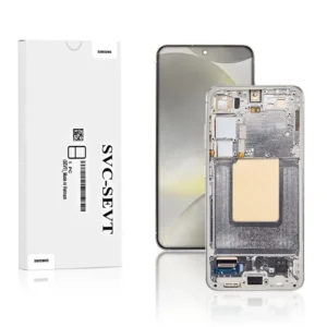 Genuine LCD Screen For Samsung Galaxy S24 (S921) With Frame and Touchpad - Marble Grey (GH82-33287B)