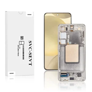 Genuine LCD Screen For Samsung Galaxy S24 (S921) With Frame and Touchpad - Amber Yellow (GH82-33287D)