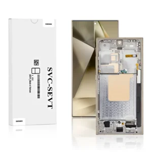 Genuine LCD Screen For Samsung Galaxy S24 Ultra (S928) With Frame and Touchpad - Titanium Yellow (GH82-33396C)