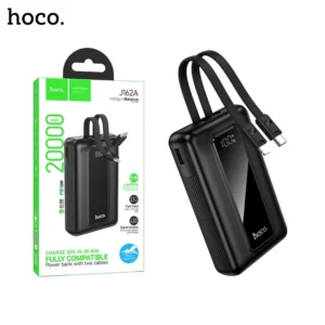 Hoco J162A Full power 22.5W+PD20W Fully Compatible Power Bank With Two Cables (20000mAh)-1