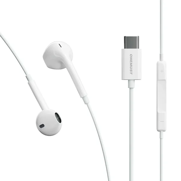 Onemust HP01 Type-C In-Ear Wired Handsfree With HD Microphone-3