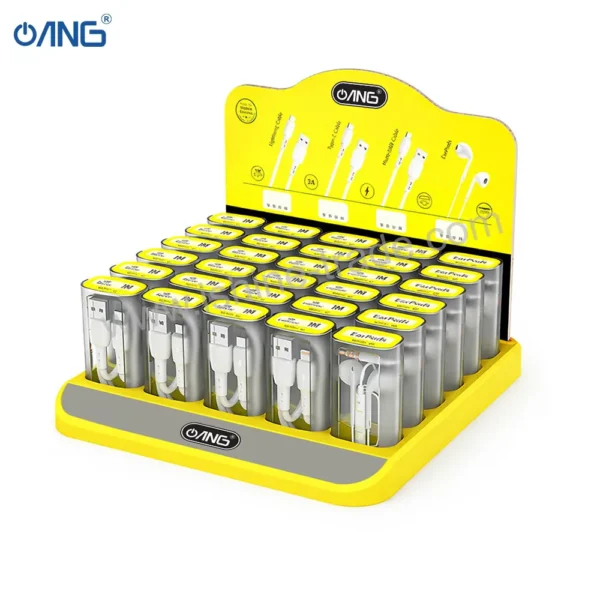 ANG All-in-One USB Cables & Earphones Counter Display Kit (30-Piece Retail Pack)-2