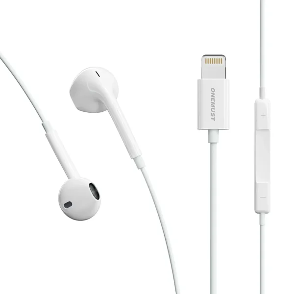 Onemust HP02 Lightning In-Ear Wired Handsfree With HD Microphone-3