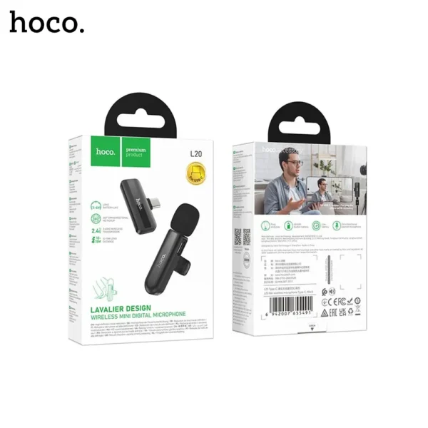 Hoco L20 Fair Wireless Microphone Type-C Connector-7
