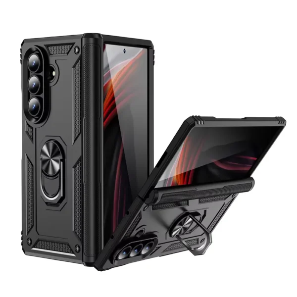 Slim Shockproof Ring Armor Stand Phone Case for Samsung Galaxy Z Fold 8 Ultra-2