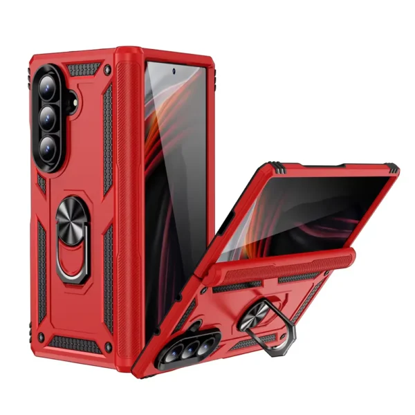 Slim Shockproof Ring Armor Stand Phone Case for Samsung Galaxy Z Fold 8 Ultra-3