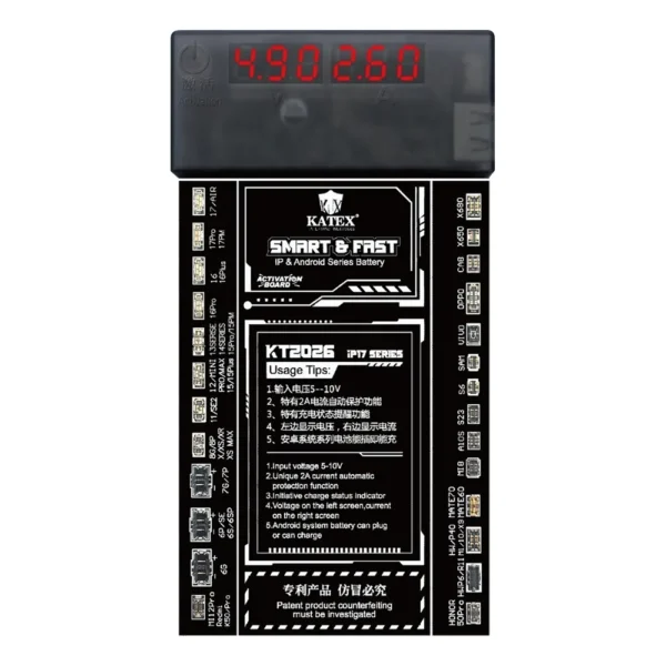 KATEX KT2026 Smart Phone Battery Fast Charging and Activated 2-in-1 Tool-2