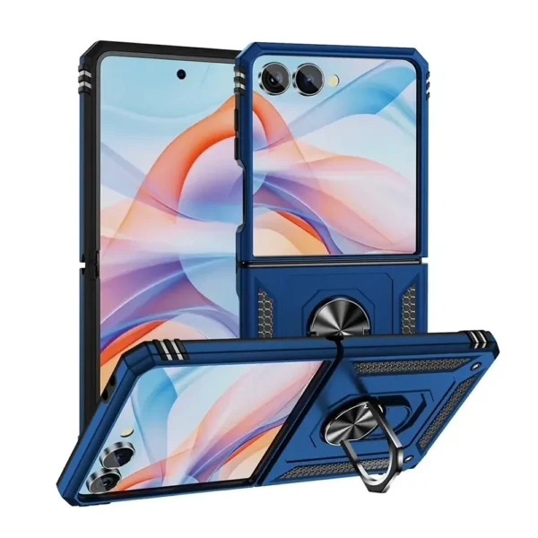 Slim Shockproof Ring Armor Stand Phone Case for Samsung Galaxy Z Flip 8-3