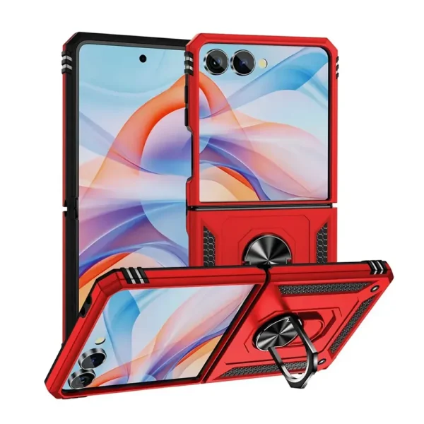 Slim Shockproof Ring Armor Stand Phone Case for Samsung Galaxy Z Flip 8-4