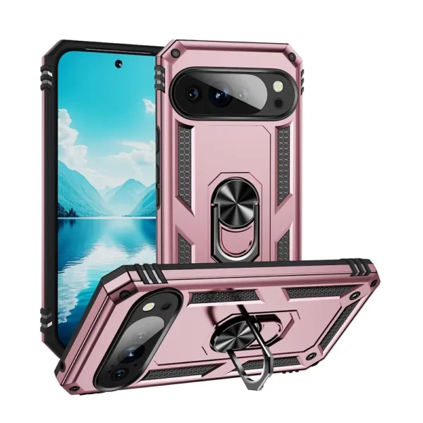 Slim Shockproof Ring Armor Stand Phone Case For Google Pixel 11 Pro XL-2