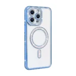 11D Diamond Magsafe Magnetic Case For iPhone 15 Pro Blue