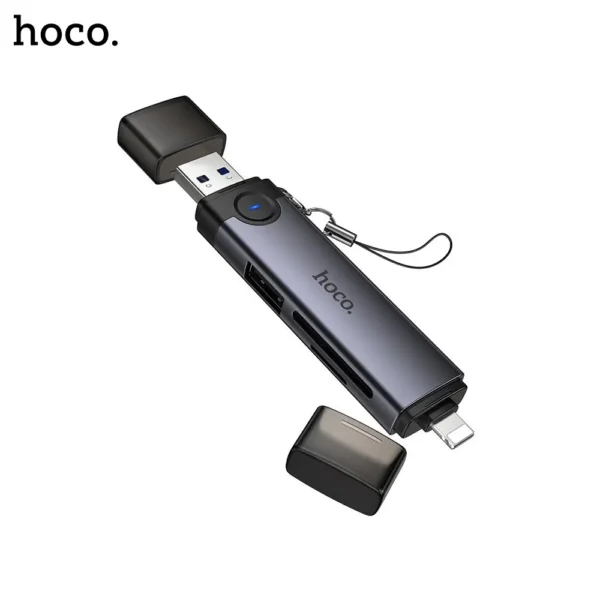 HOCO HB56A Victory 3-in-1 USB-A & Lightning Card Reader-2