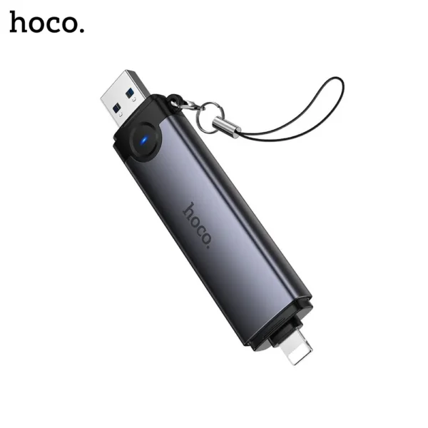 HOCO HB56A Victory 3-in-1 USB-A & Lightning Card Reader-3