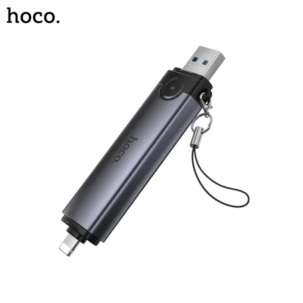 HOCO HB56A Victory 3-in-1 USB-A & Lightning Card Reader-4